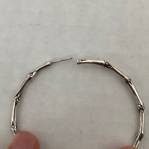 925 Silver Hoop Earrings - Picture 2 of 3